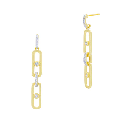 Midnight Nocturnal Chain Link Drop Earrings