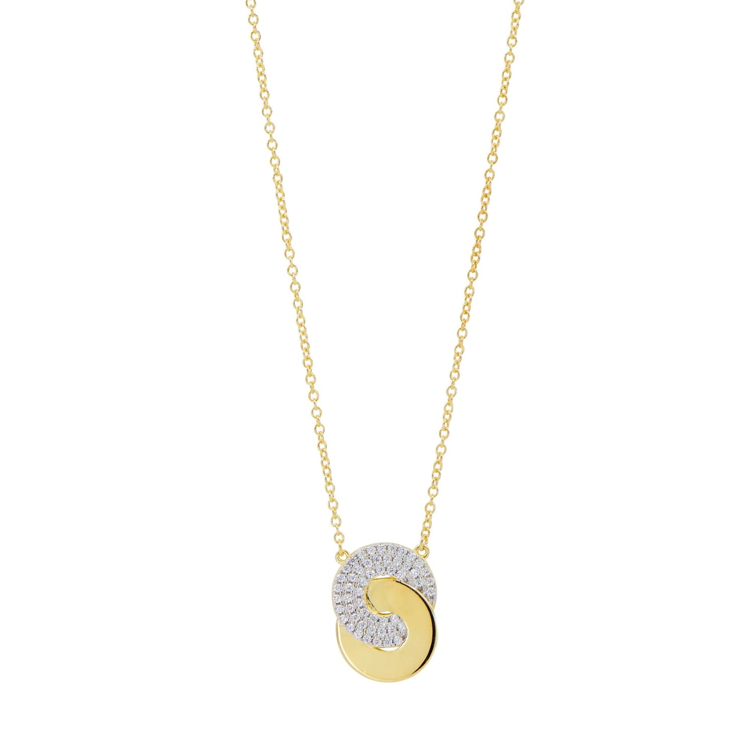 Eternity Knot Pavé Pendant Necklace - FREIDA ROTHMAN