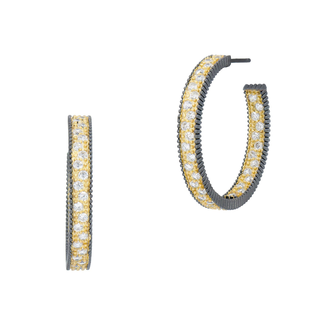 Signature Cityscape Shimmer Hoop Earrings - FREIDA ROTHMAN