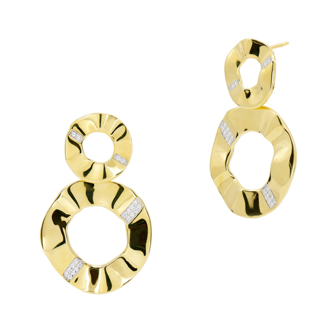 Sculpted Radiance Open Hoop Earrings - FREIDA ROTHMAN