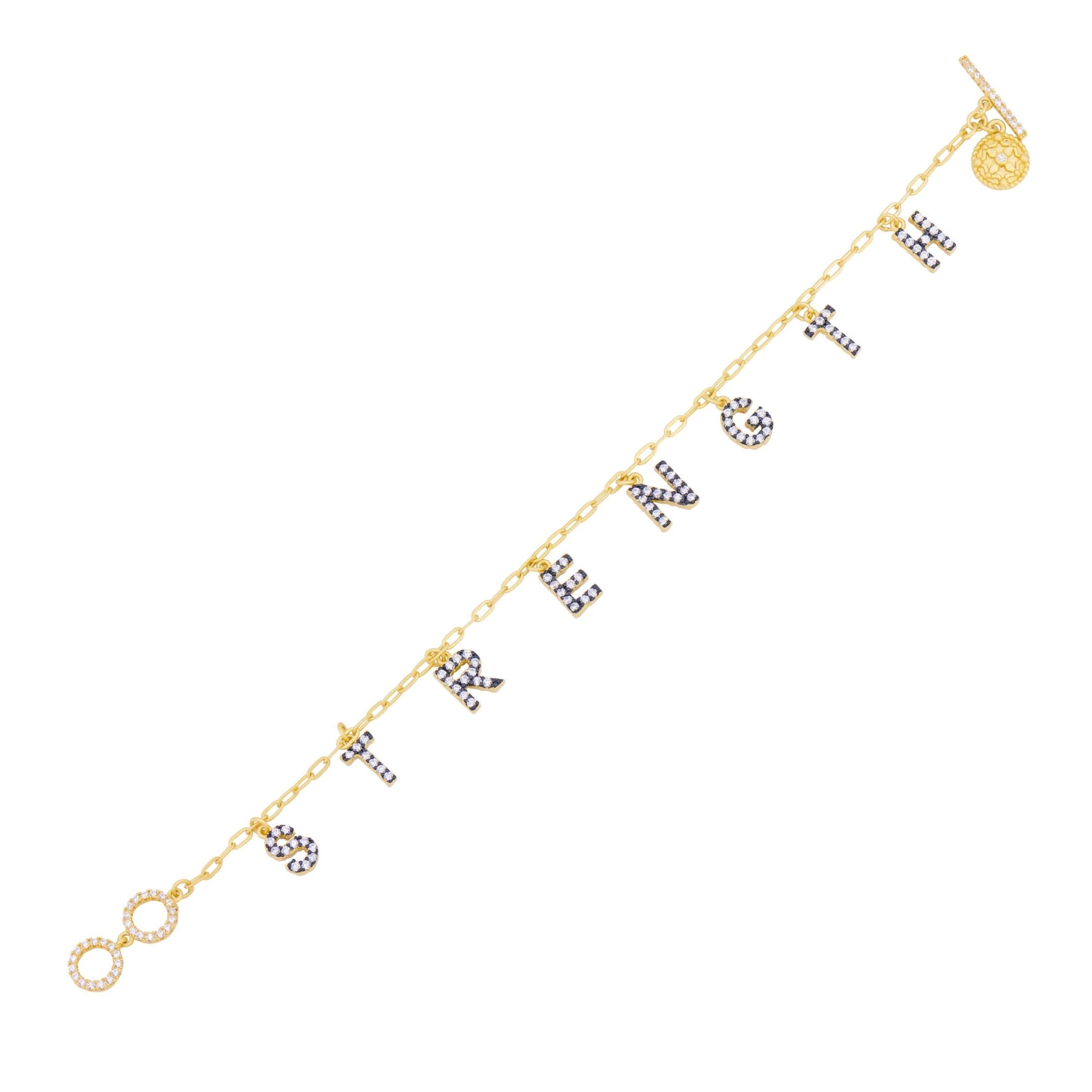 FR Sentiments STRENGTH Charm Chain Bracelet - FREIDA ROTHMAN