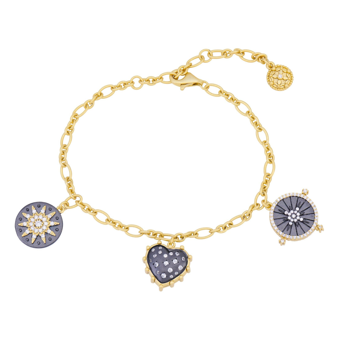 FR Sentiments Heart Token Charms Bracelet - FREIDA ROTHMAN