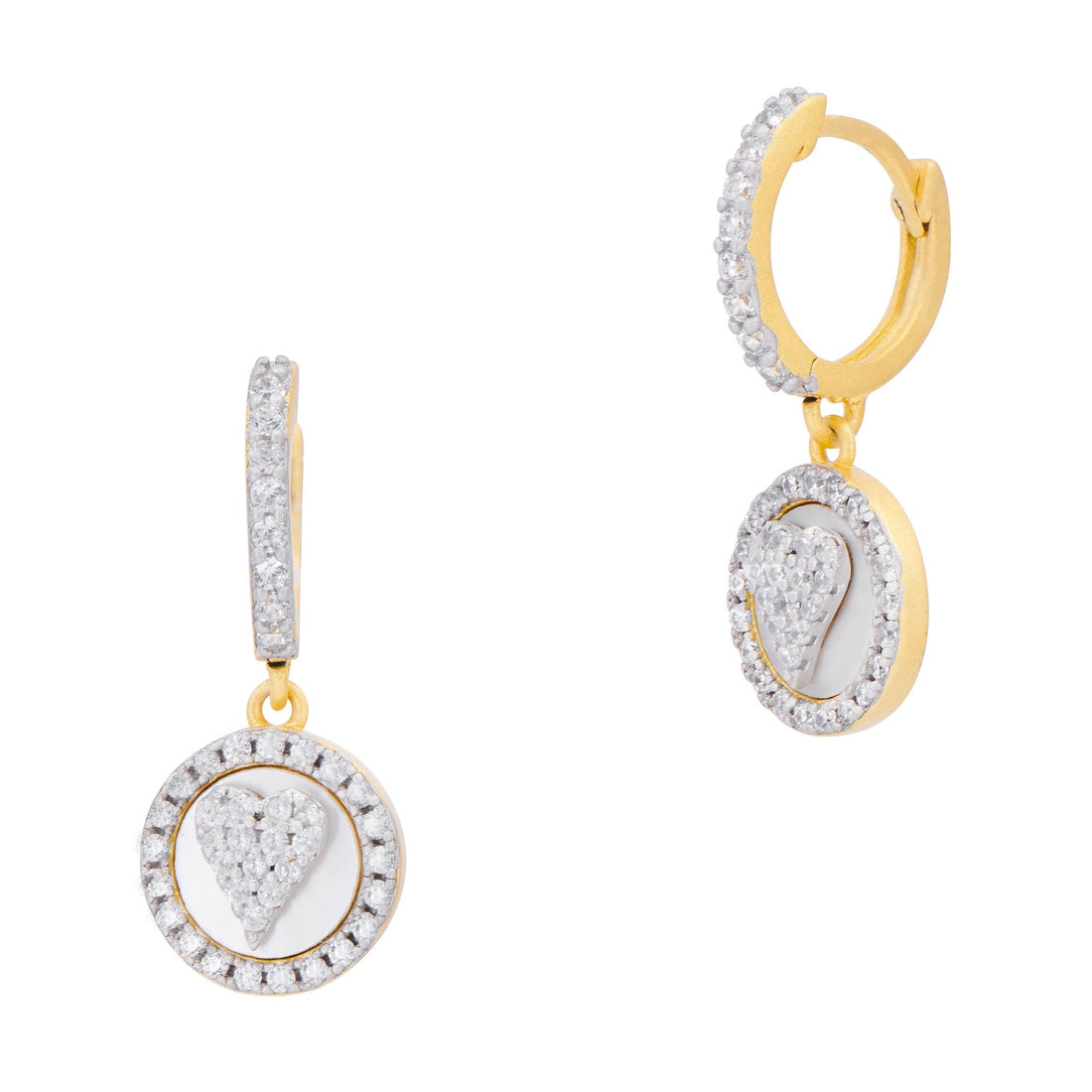 FR Sentiments Heart Charm Earrings - FREIDA ROTHMAN