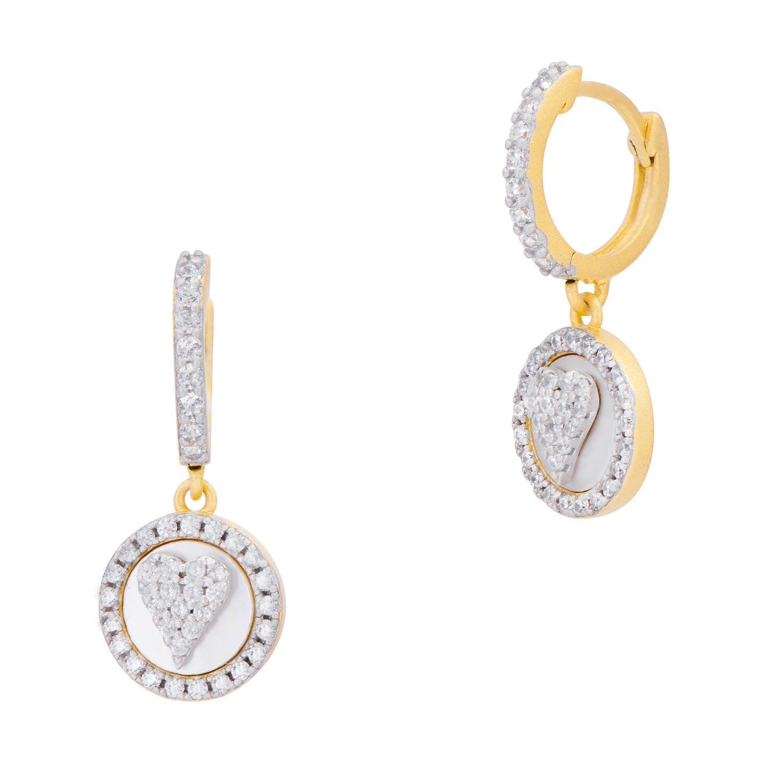 FR Sentiments Heart Charm Earrings - FREIDA ROTHMAN