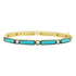 GoldBlackTurquoise Baguette Bar Hinge Bangle FREIDA ROTHMAN BRACELET