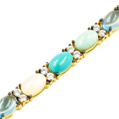 Oval Stone Soft Bracelet - FREIDA ROTHMAN