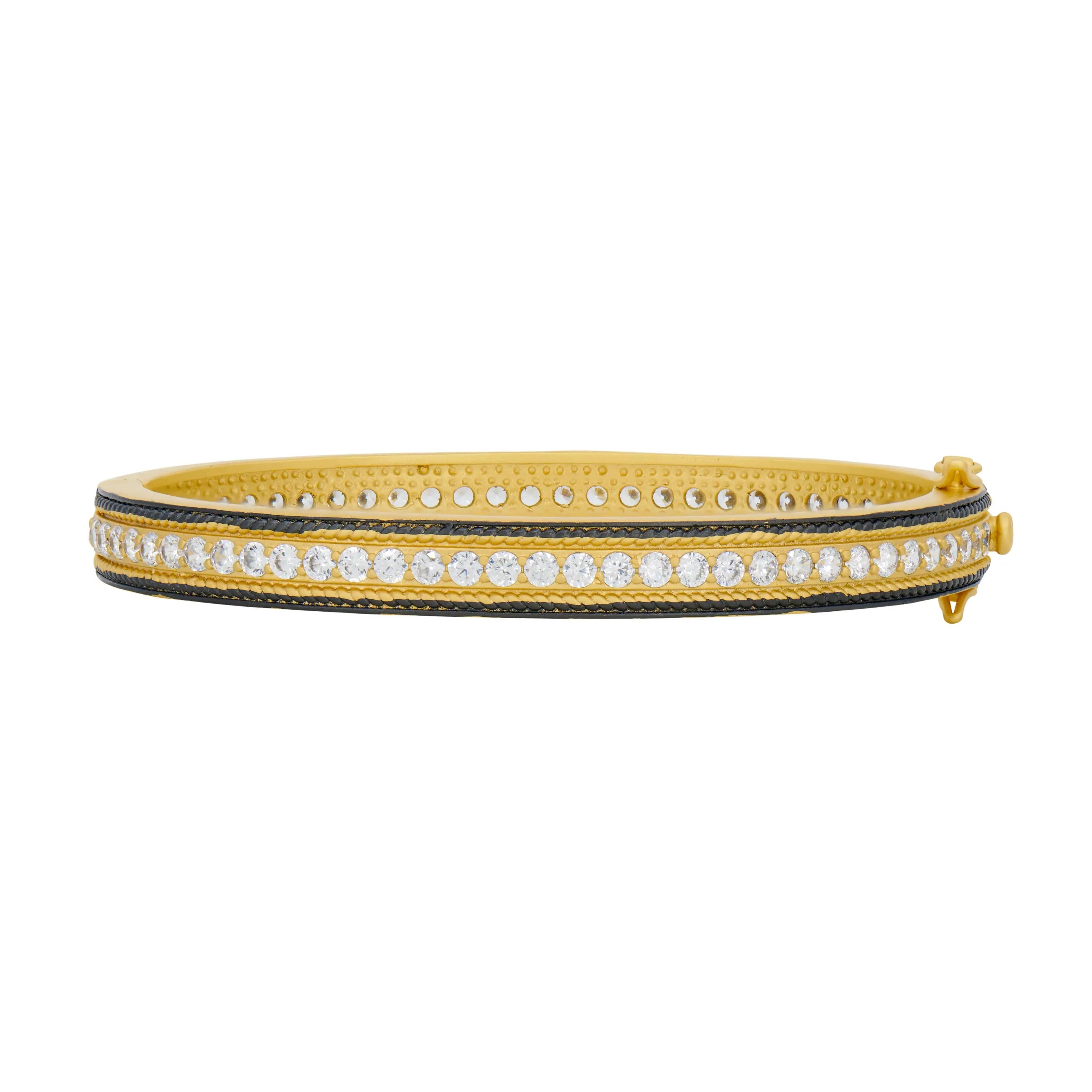 BlackGold Pavé Row Hinge Bangle FREIDA ROTHMAN BRACELET