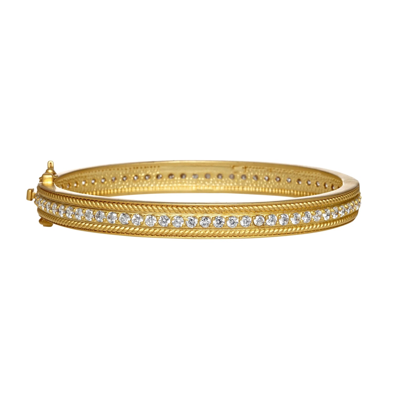 Gold Pavé Row Hinge Bangle FREIDA ROTHMAN BRACELET