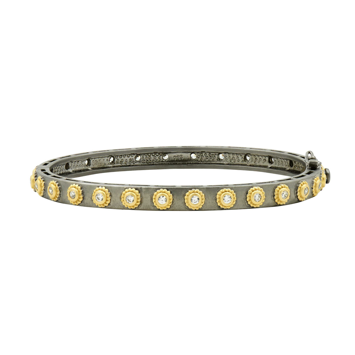 FREIDA ROTHMAN | Studded Eternity Hinge Bangle | Stacked Bracelets