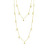 Gold Bezel Droplet Strand Necklace Signature 