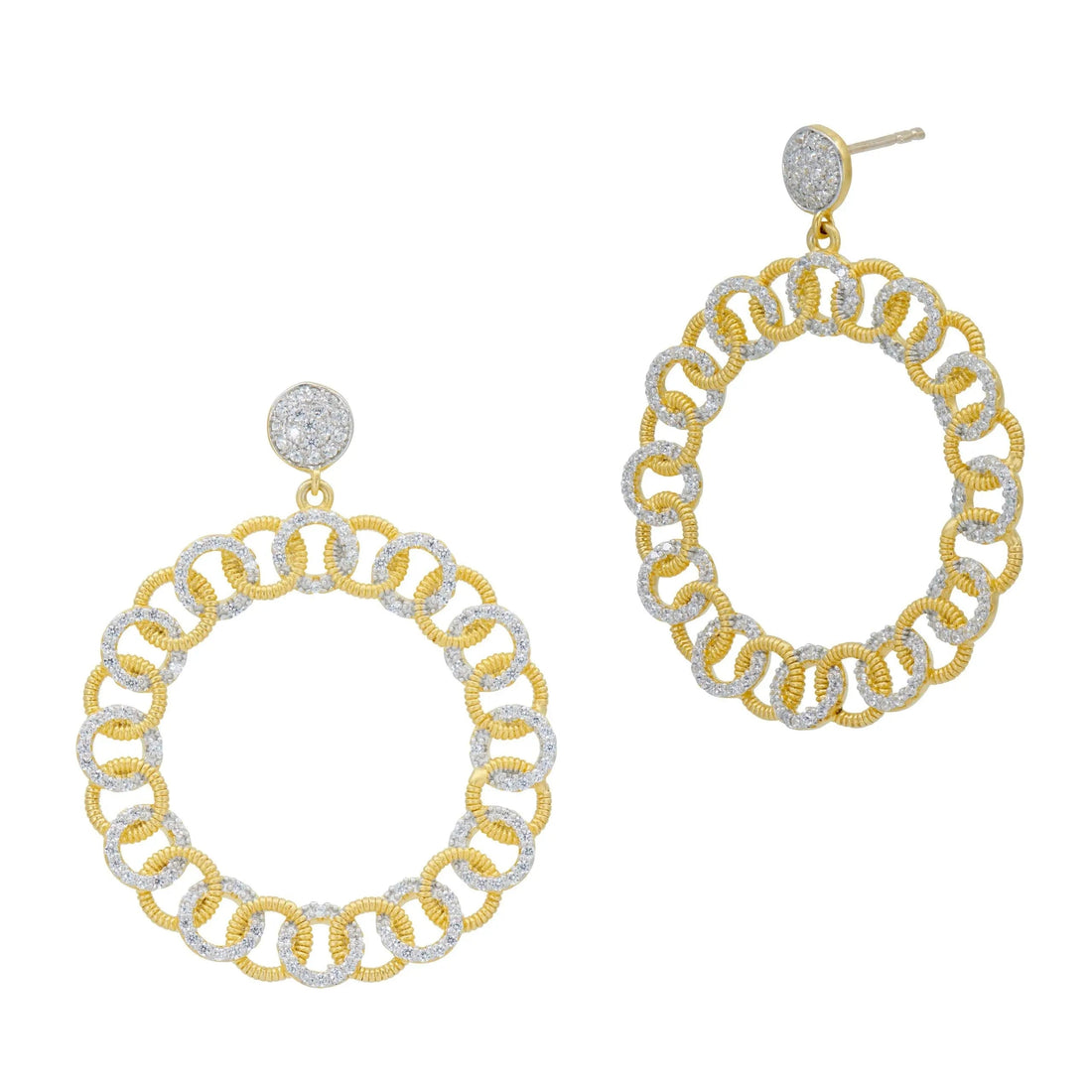  Chain of Shine Open Hoop Earrings Midnight EARRING