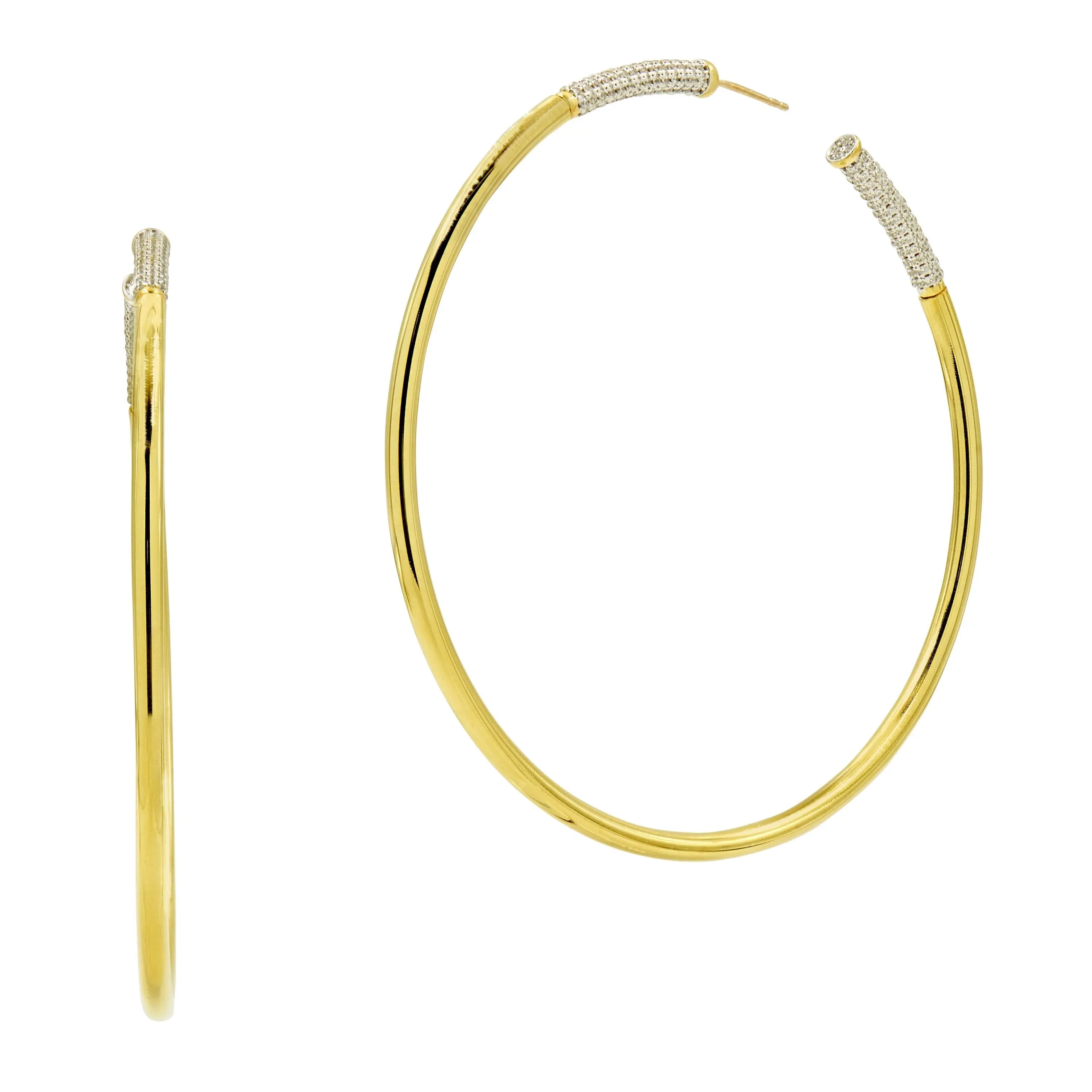 ExtraLarge FREIDA ROTHMAN Miss Modern Sleek Hoop Earrings FREIDA ROTHMAN EARRING