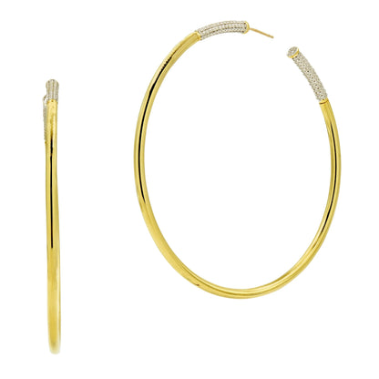 ExtraLarge FREIDA ROTHMAN Miss Modern Sleek Hoop Earrings FREIDA ROTHMAN EARRING