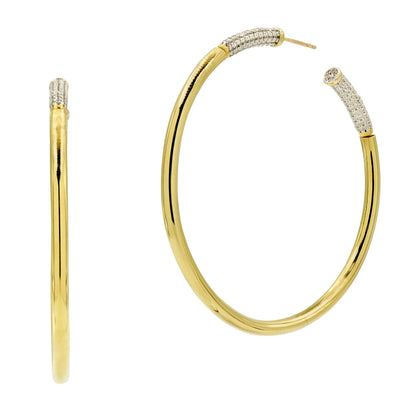 Large FREIDA ROTHMAN Miss Modern Sleek Hoop Earrings FREIDA ROTHMAN EARRING