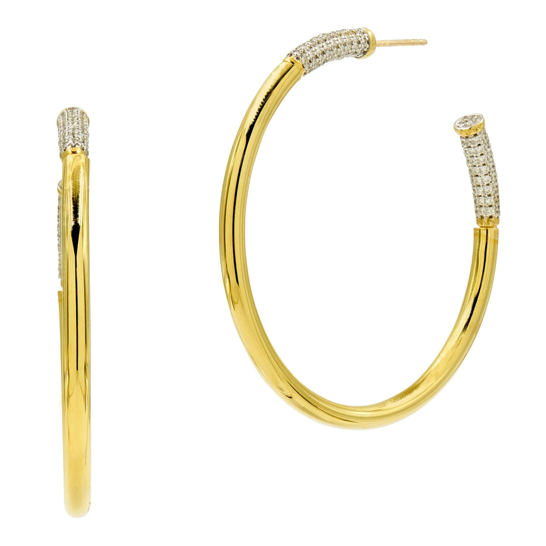 Medium FREIDA ROTHMAN Miss Modern Sleek Hoop Earrings FREIDA ROTHMAN EARRING