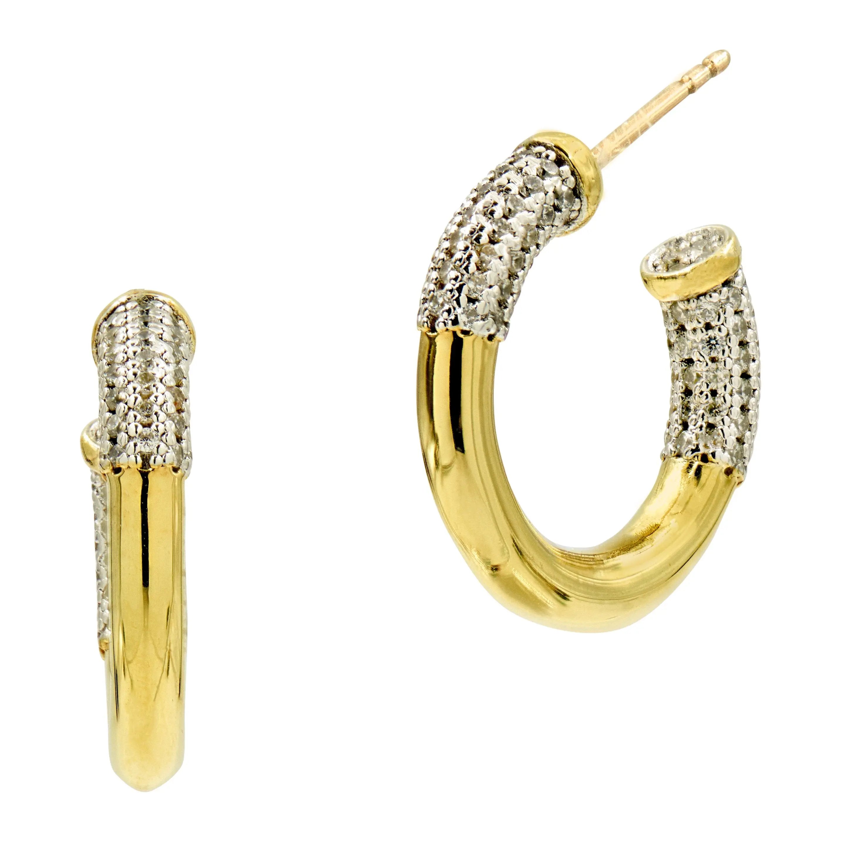 Small FREIDA ROTHMAN Miss Modern Sleek Hoop Earrings FREIDA ROTHMAN EARRING