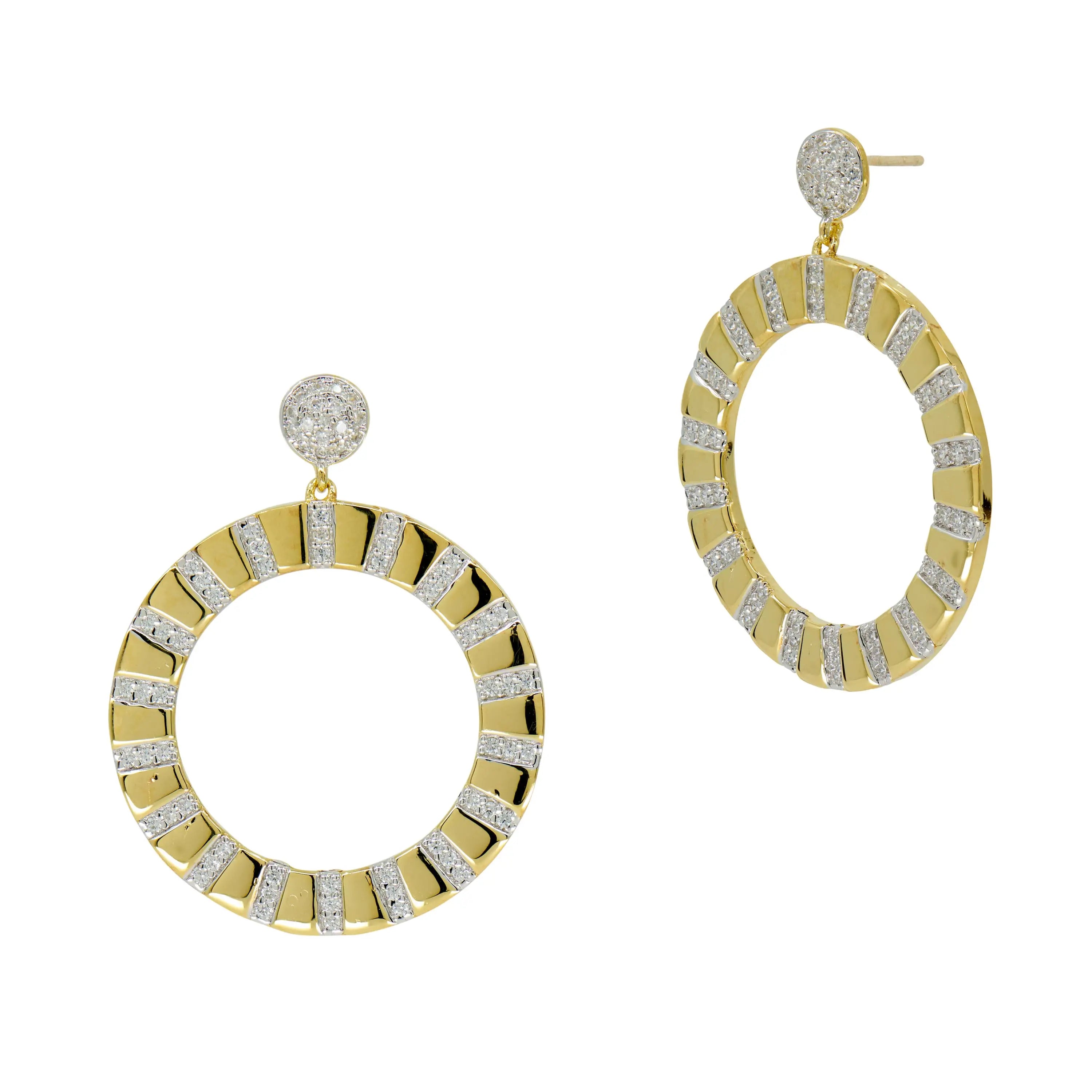  Illuminating Flat Open Hoop Radiance EARRING