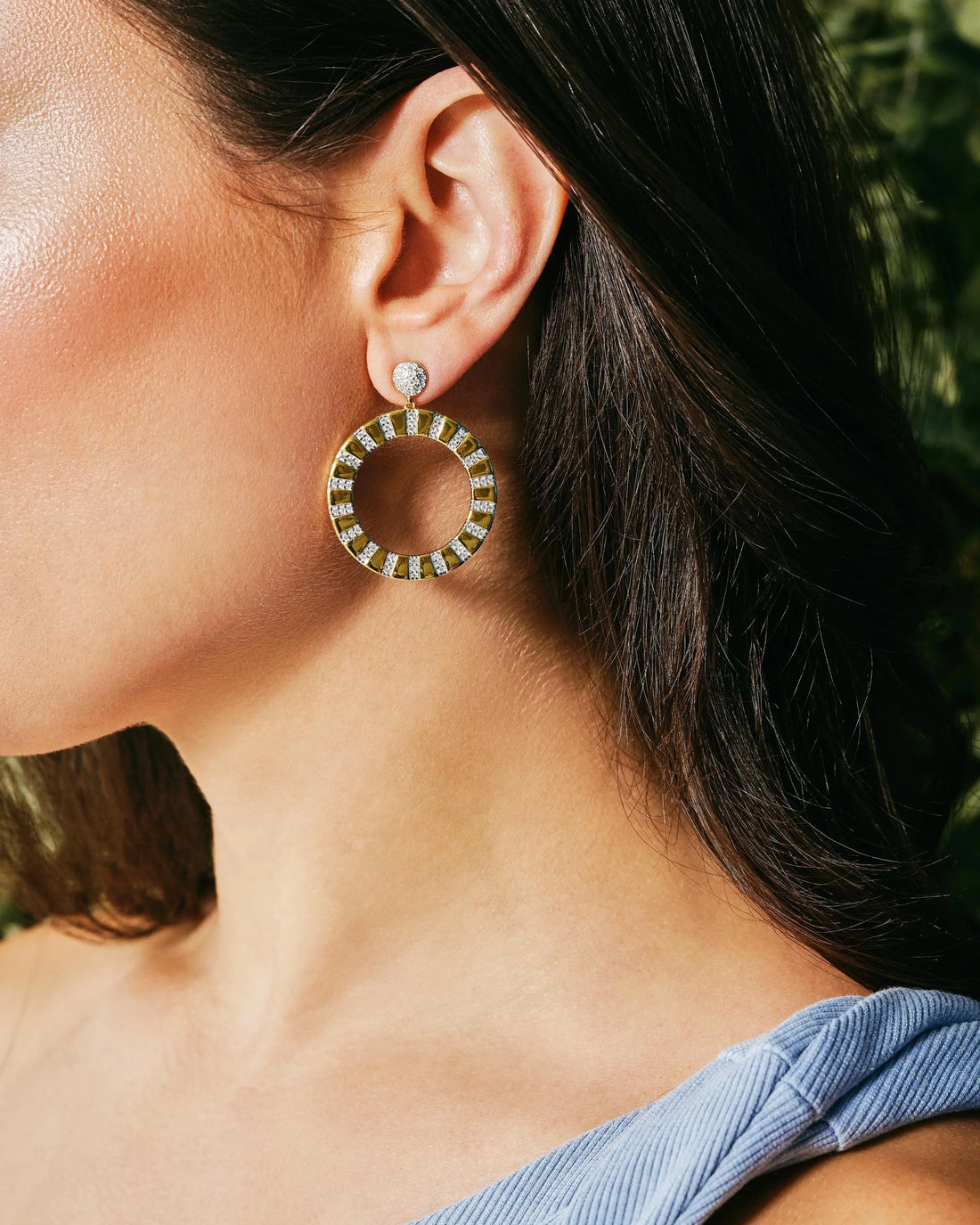  Illuminating Flat Open Hoop Radiance EARRING