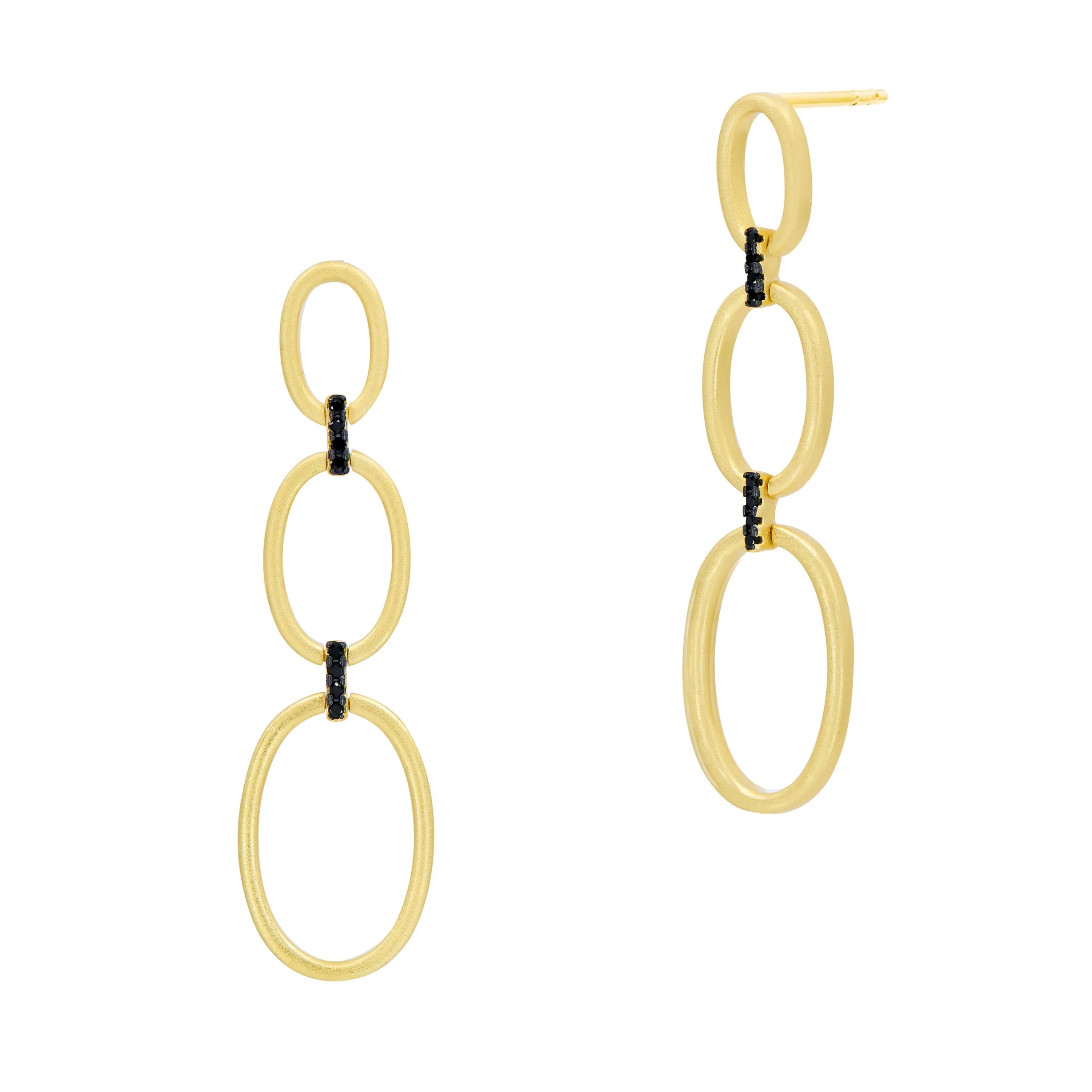 Gold linear clearance drop earrings