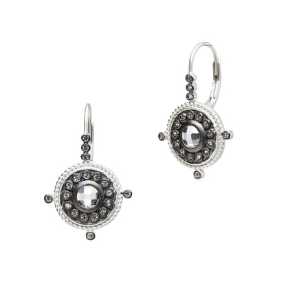 Nautical Button Leverback Earrings - FREIDA ROTHMAN