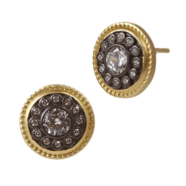 Men's Black Diamond Stud Earrings 1/4 ct tw Round Gold Ion-Plated Stainless  Steel | Jared