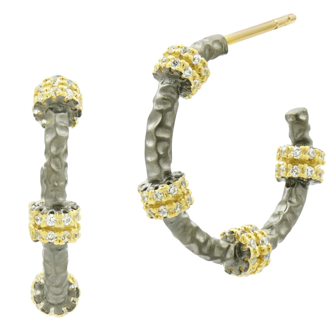 Small Textured Hoop Earring FREIDA ROTHMAN EARRING