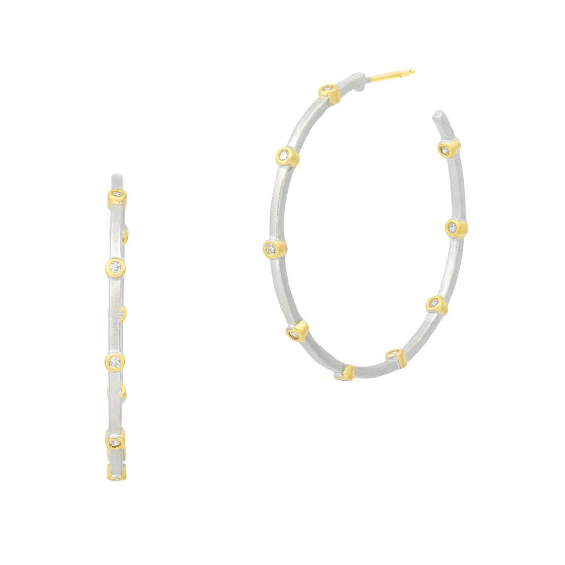  Your Go-To Bezel Hoop FR Signature Reimagined EARRING