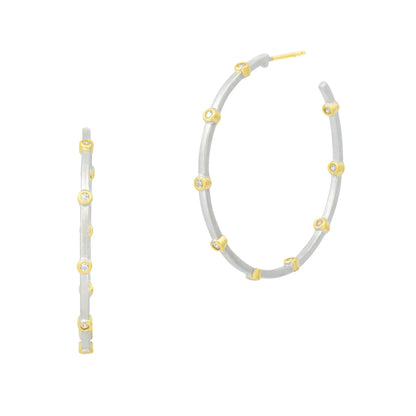  Your Go-To Bezel Hoop FR Signature Reimagined EARRING