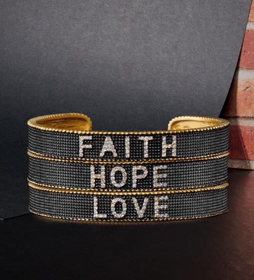 Faith Hope Love Bracelet  Someone Remembered