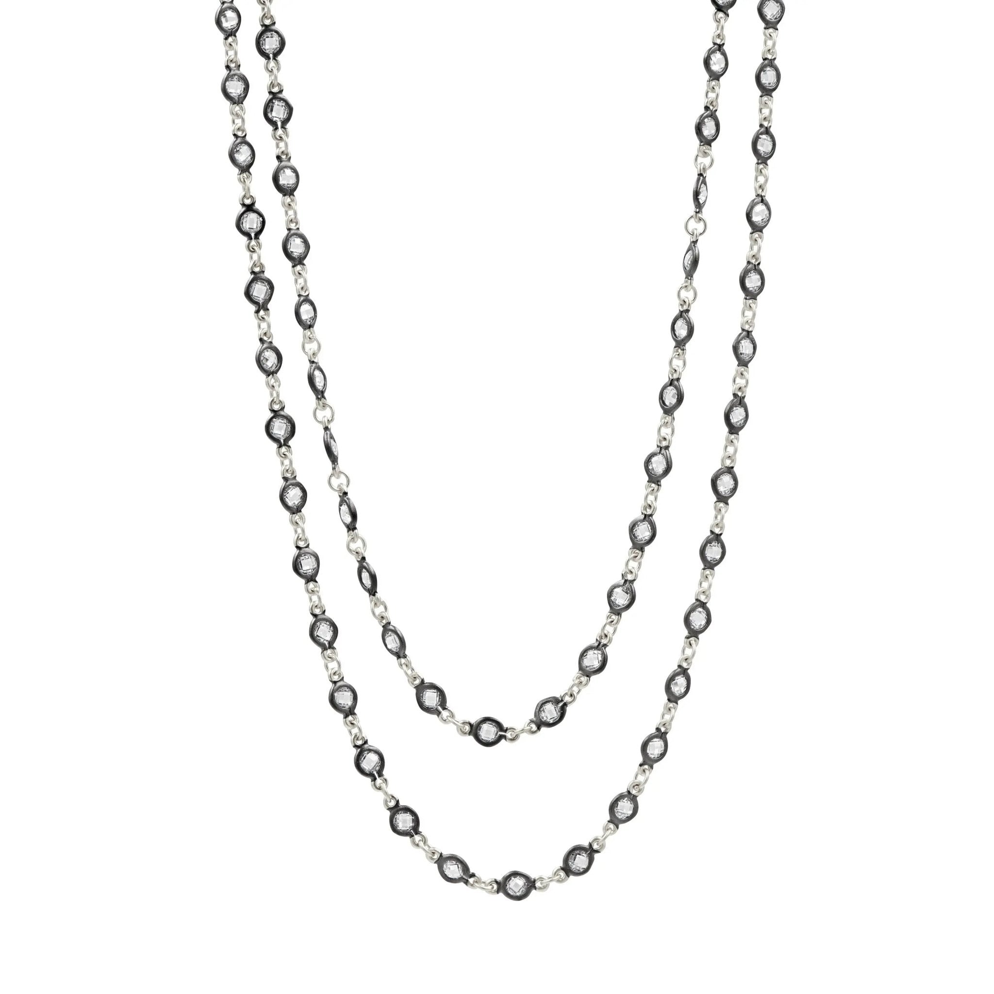 Embellished Wrap Chain Necklace - FREIDA ROTHMAN