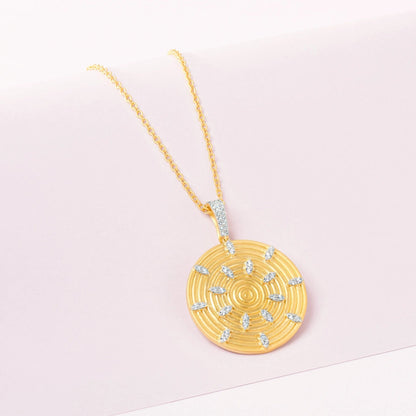 Fleur Bloom EMPIRE Circular Ring Pendant Necklace - FREIDA ROTHMAN