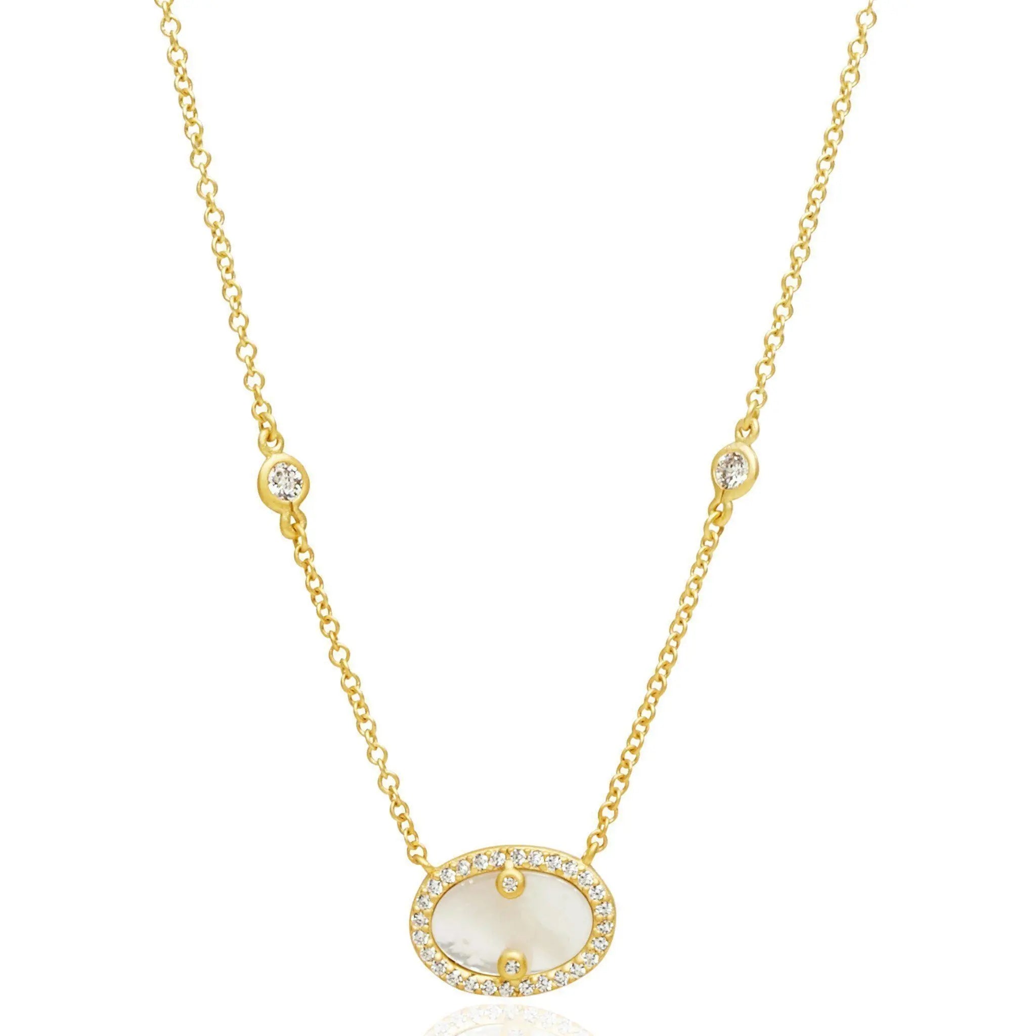 Hint of Sparkle Gold Pendant Necklace - FREIDA ROTHMAN