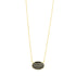  Industrial Finish Oval Cobblestone Pendant Necklace Industrial Finish NECKLACE