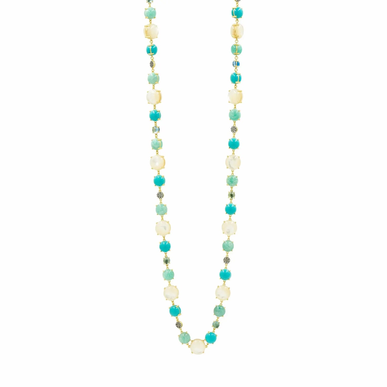 Multi Stone Long Necklace - FREIDA ROTHMAN