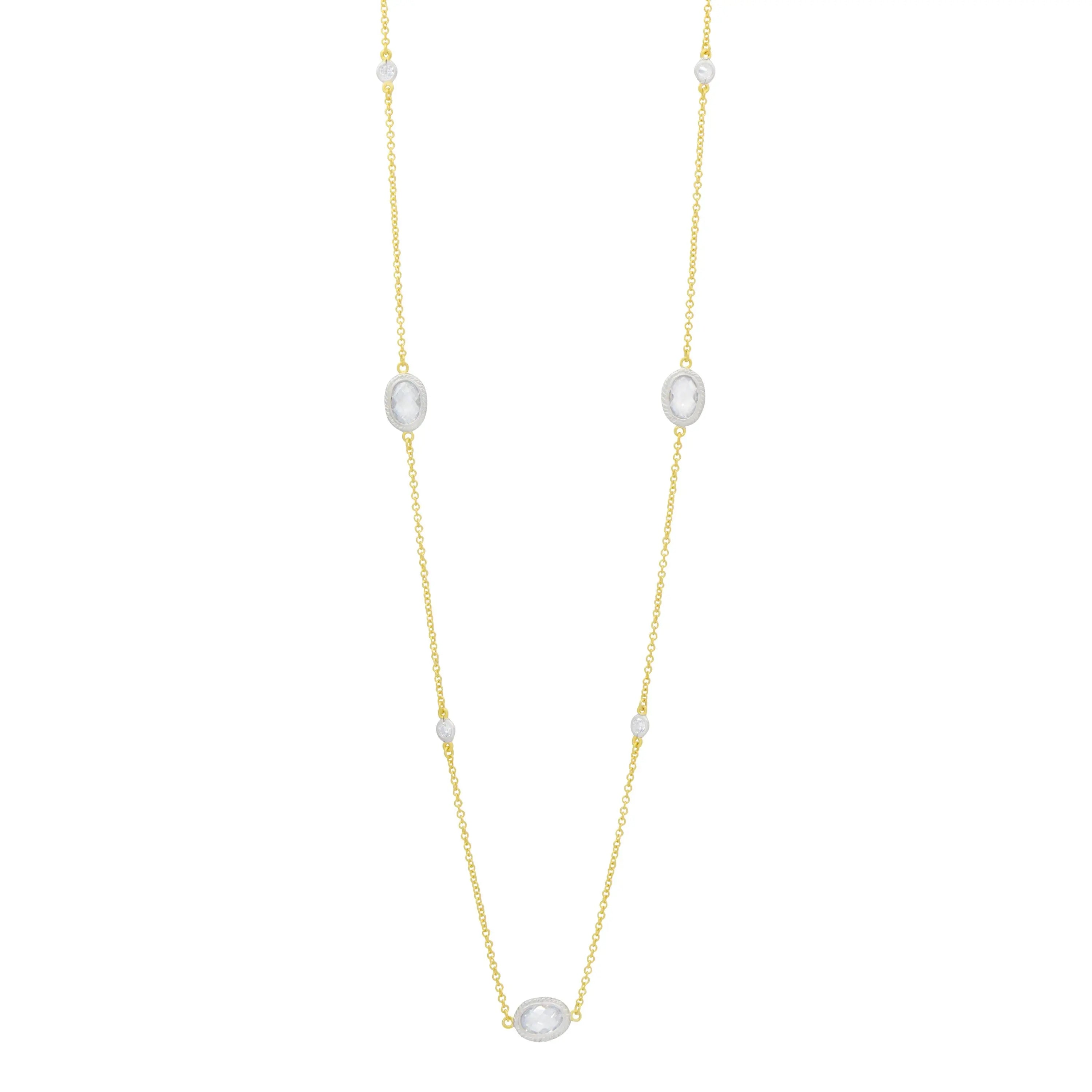 Freida newest Rothman long charm station necklace