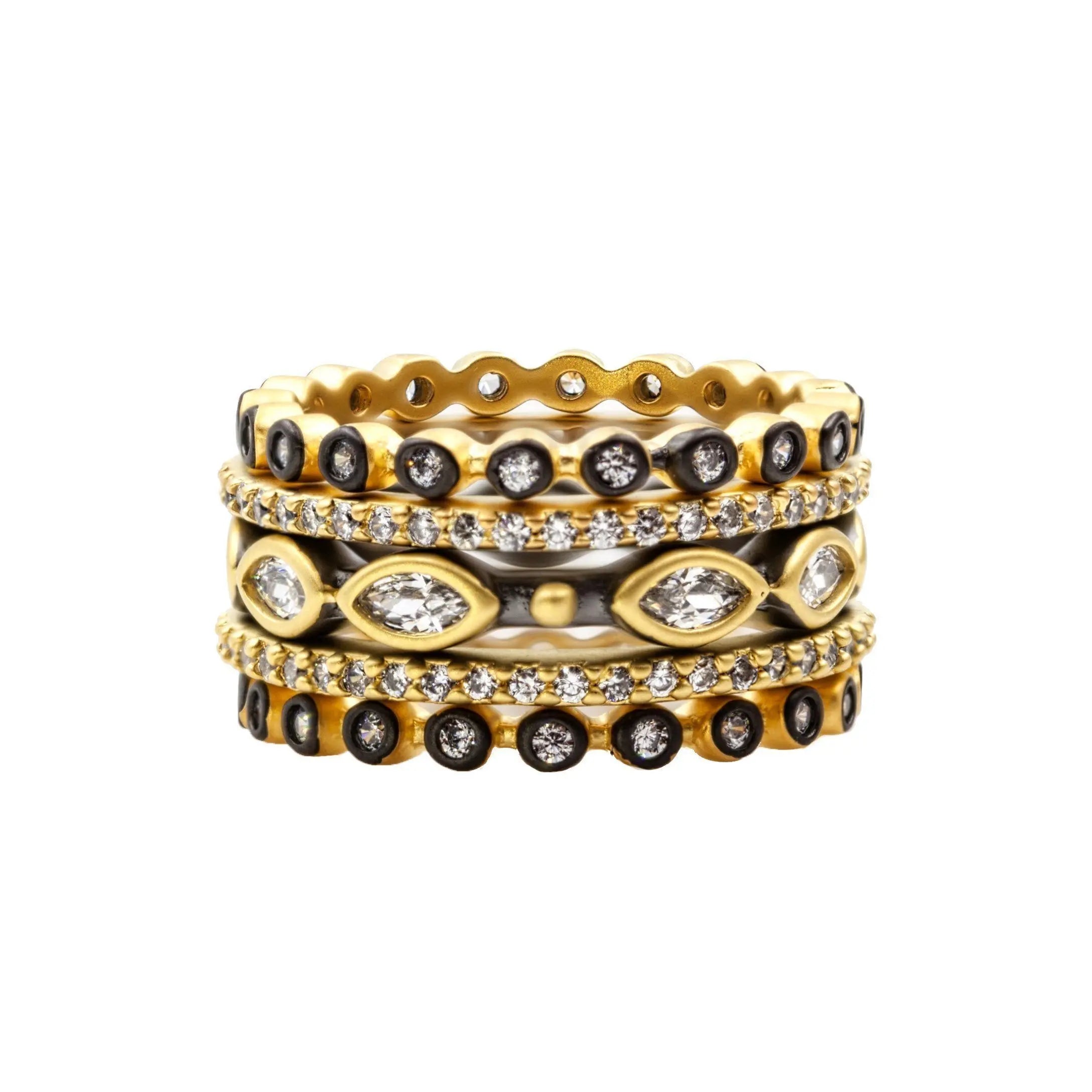 FREIDA ROTHMAN | Signature Marquise Station 5-Stack Ring