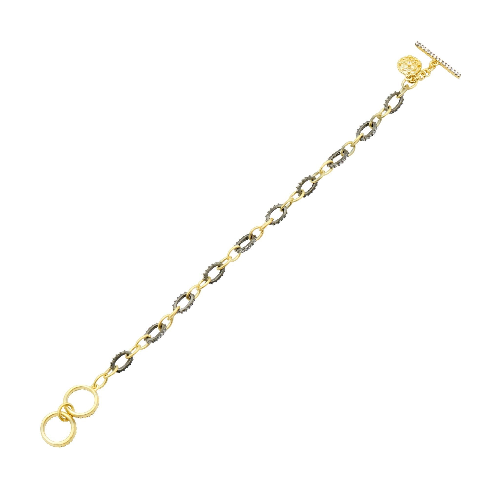 Tow - Tone Chain Link Bracelet - FREIDA ROTHMAN