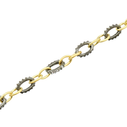 Tow - Tone Chain Link Bracelet - FREIDA ROTHMAN