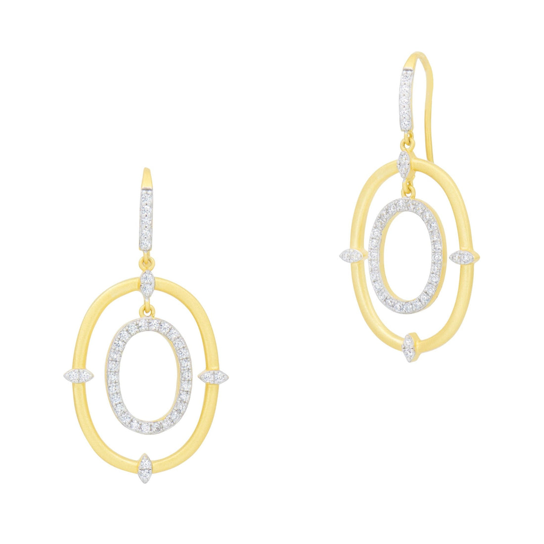 Streets in Bloom Double Open Hoop Earrings - FREIDA ROTHMAN