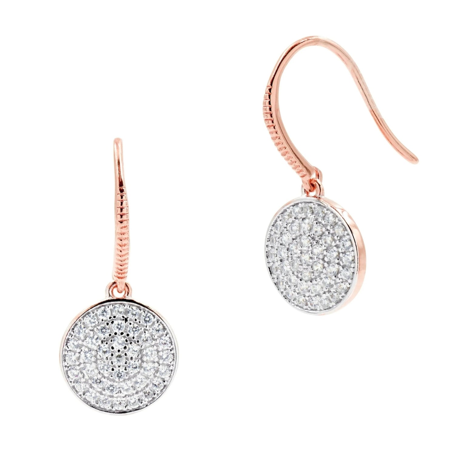 Radiance Pavé Disc Hook Earring - FREIDA ROTHMAN